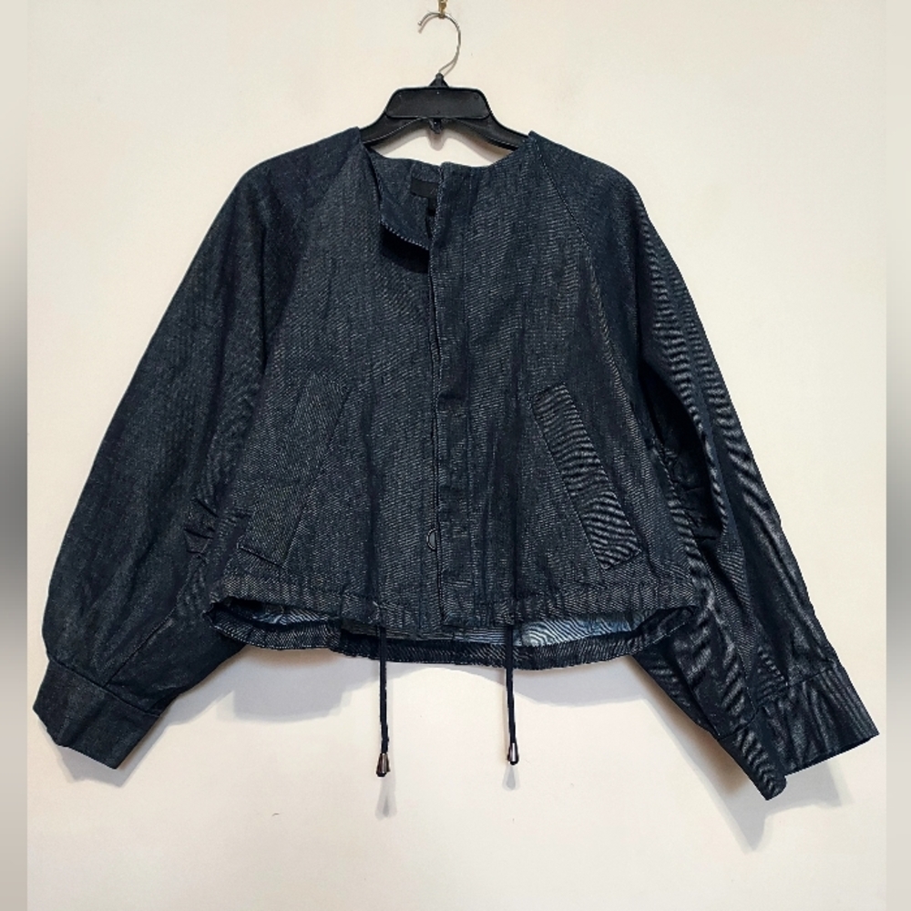 Zara Denim puffer Oversized Bomber jacket
